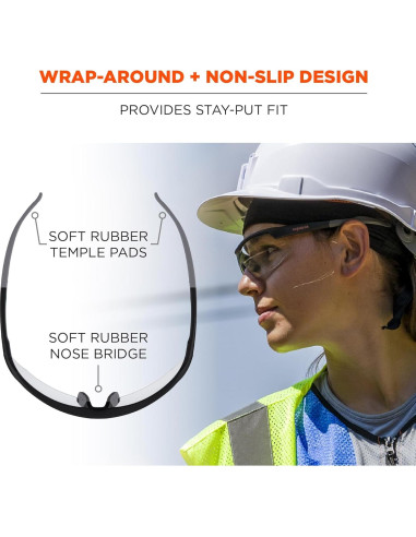 Gafas de Seguridad Skullerz SKOLL Ergodyne Lente Clara Anti-Niebla