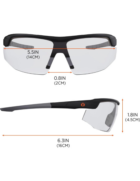 Gafas de Seguridad Skullerz SKOLL Ergodyne Lente Clara Anti-Niebla