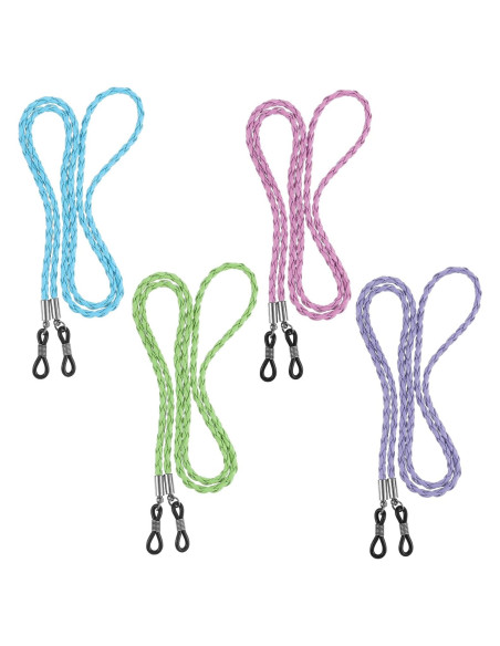 4 Correas de Gafas de Cuero PU Multicolor 70cm