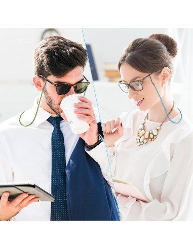 4 Correas de Gafas de Cuero PU Multicolor 70cm