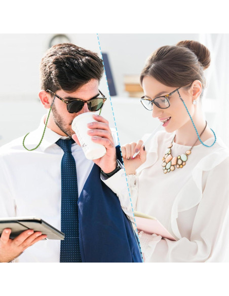 4 Correas de Gafas de Cuero PU Multicolor 70cm