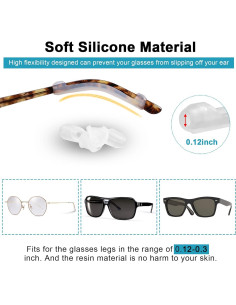 10 Pares Sujetadores Gafas Silicona Antideslizante ANYGIFT 2