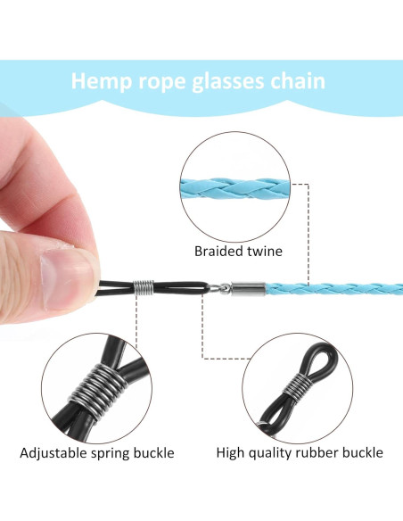 4 Correas de Gafas de Cuero PU Multicolor 70cm