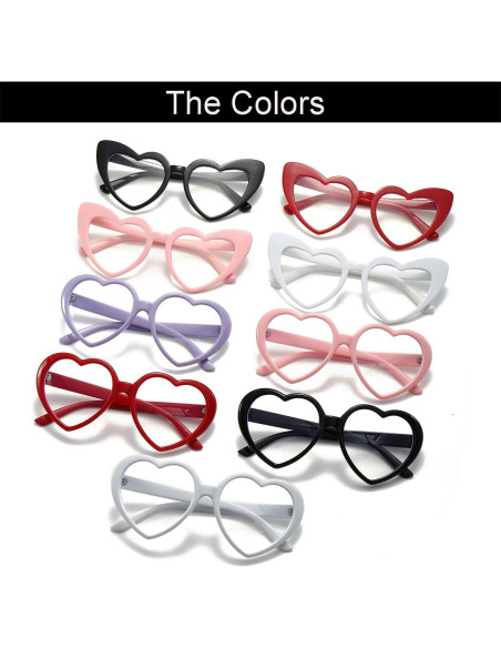 Gafas NIDOVIX Lente Claro Corazón Vintage Rojas Mujeres