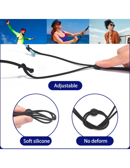 4 Correas Ajustables para Gafas OPUGIT - Silicona Anticaída