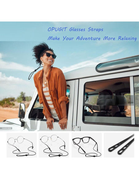 4 Correas Ajustables para Gafas OPUGIT - Silicona Anticaída