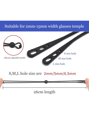 4 Correas Ajustables para Gafas OPUGIT - Silicona Anticaída