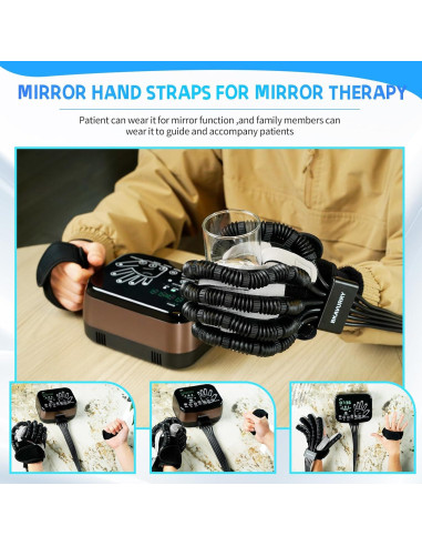 Guantes Robot Rehabilitación Marca X Mano Izquierda XL