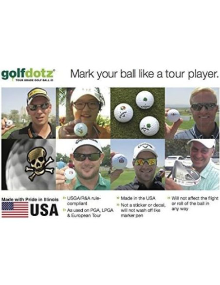 Marcadores de Pelotas de Golf Golfdotz Colección Tropical