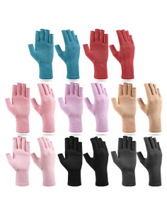 Guantes de compresión para artritis Crowye - 8 pares unisex