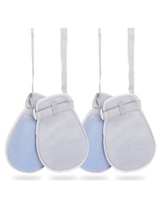 Mitones de Restricción Médica WONDSIGHIN 4 Pcs Antirrasguños