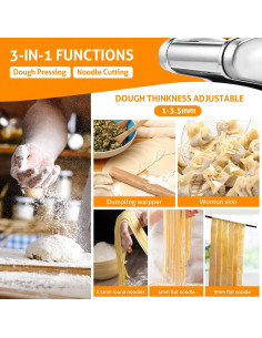 Máquina de Pasta WICHEMI Eléctrica 3 en 1 Acero Inoxidable 2