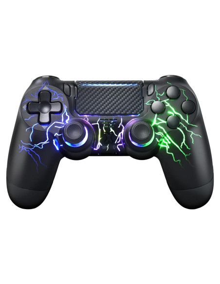 Controlador Inalámbrico mone PS4/PC - RGB - Negro