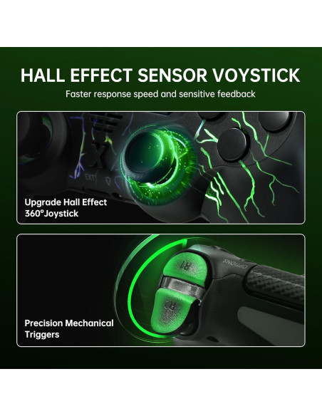 Controlador Inalámbrico mone PS4/PC - RGB - Negro