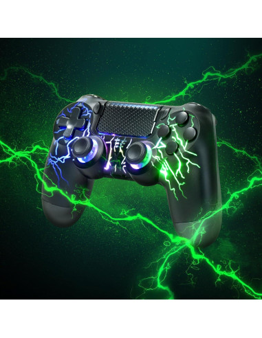 Controlador Inalámbrico mone PS4/PC - RGB - Negro