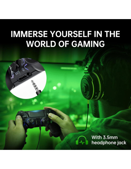 Controlador Inalámbrico mone PS4/PC - RGB - Negro