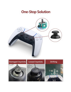 Reemplazo Joystick PS5 Gubasa 4 Piezas Verde 3D 2