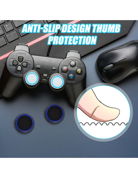 4 Tapas de Joystick de Silicona PEUTIER para PS4 PS5 Xbox