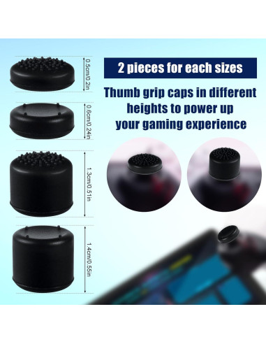 8 Tapas de Pulgar Silicona Lasuroa para PlayStation Portal