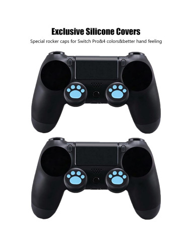 Patas de Gato Silicona Hakeeta para Joystick PS4/PS3/Switch Pro - 4 Colores