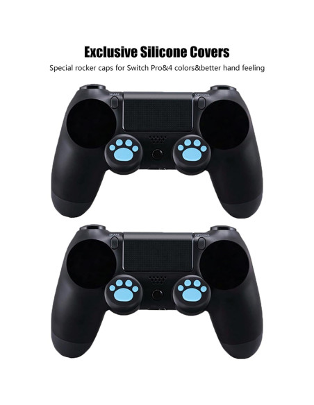 Patas de Gato Silicona Hakeeta para Joystick PS4/PS3/Switch Pro - 4 Colores