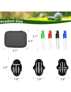 Juego de Marcadores de Pelotas de Golf HIFQUI con Estuche 2