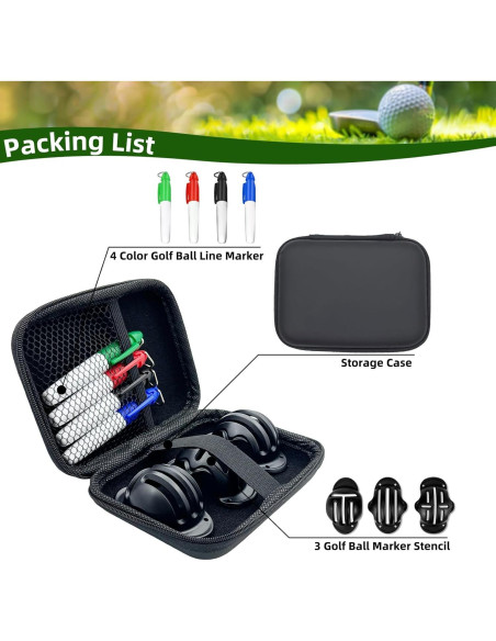 Juego de Marcadores de Pelotas de Golf HIFQUI con Estuche
