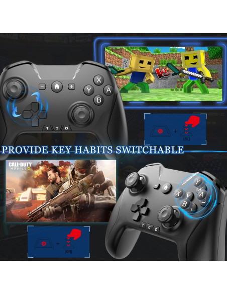 Controlador Bluetooth UNIHOW para Switch y PC - Inalámbrico