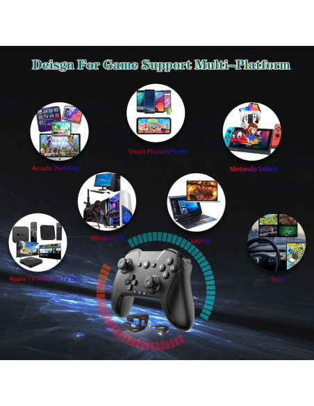 Controlador Bluetooth UNIHOW para Switch y PC - Inalámbrico