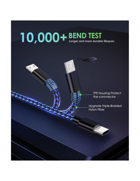 Cargador PS4 6amLifestyle 2 Cables Micro USB 3,05 m