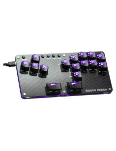 Controlador de Arcade SIRSIX B16 - 16 Teclas RGB USB Tipo C