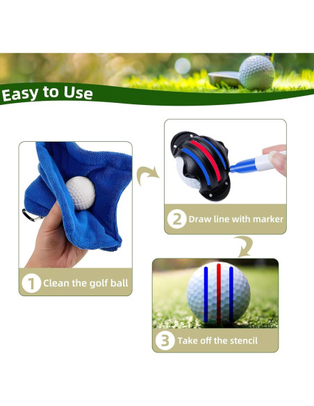 Juego de Marcadores de Pelotas de Golf HIFQUI con Estuche