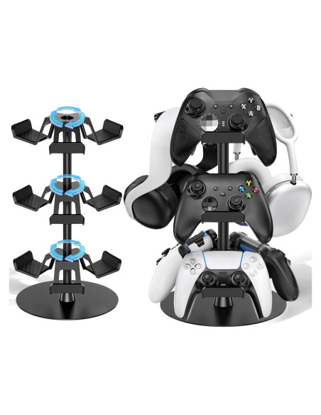 Soporte para Auriculares Kosker 3 Niveles Negro 32.3 cm