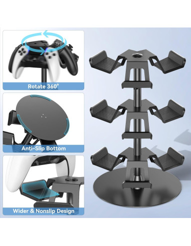 Soporte para Auriculares Kosker 3 Niveles Negro 32.3 cm