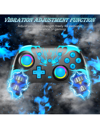 Controlador Inalámbrico Reddening para Nintendo Switch Azul