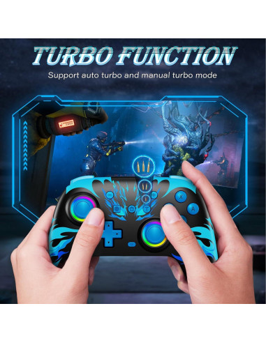 Controlador Inalámbrico Reddening para Nintendo Switch Azul