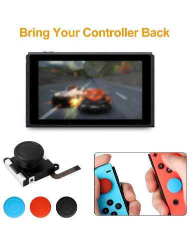 Reemplazo Joystick Analógico Linkstyle para Nintendo Switch Lite - 6 Piezas