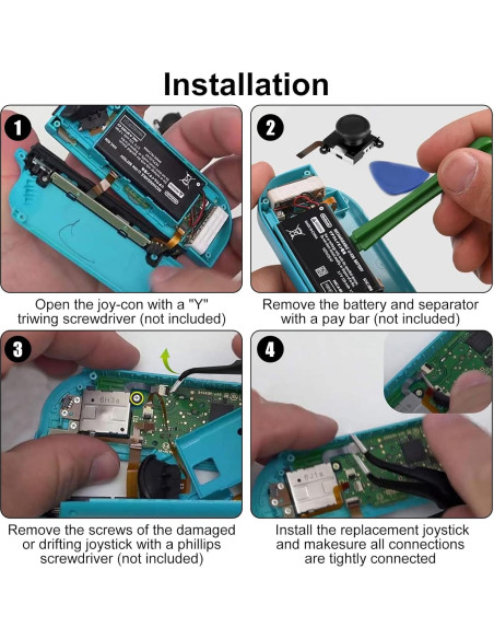 Reemplazo Joystick Analógico Linkstyle para Nintendo Switch Lite - 6 Piezas