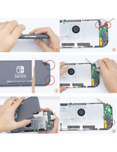 Joystick Rojuna para Switch Lite - Kit de Reparación 19 Piezas