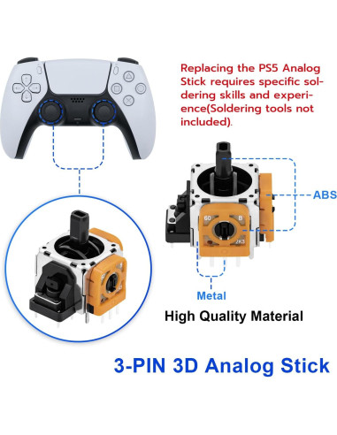 Kits de Reparación 15 en 1 Mcbazel para Controlador PS5