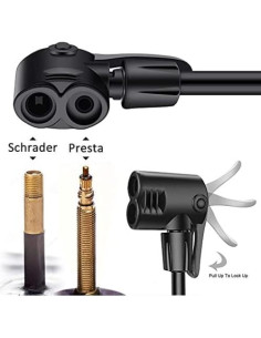 Bomba de Bicicleta GOBKO D2 con Manómetro 160 PSI Naranja 2