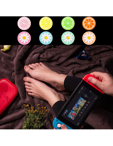 Tapones de Agarre Silicona Sumind 16 Piezas para Nintendo Switch