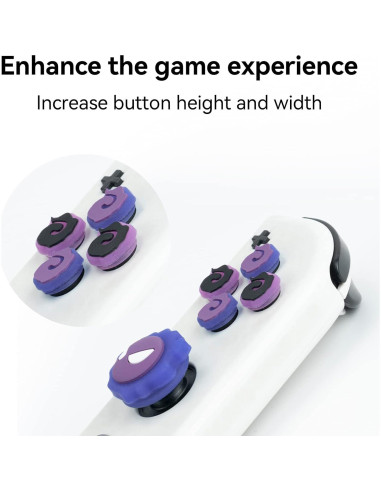 Tapa de Botones D-Pad y Joystick Luminosa Gastly para Switch