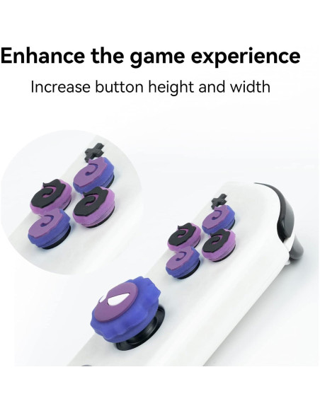 Tapa de Botones D-Pad y Joystick Luminosa Gastly para Switch
