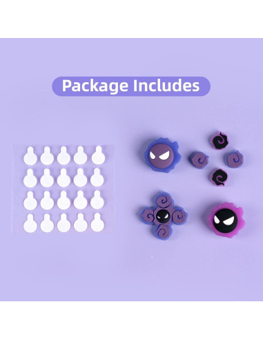 Tapa de Botones D-Pad y Joystick Luminosa Gastly para Switch