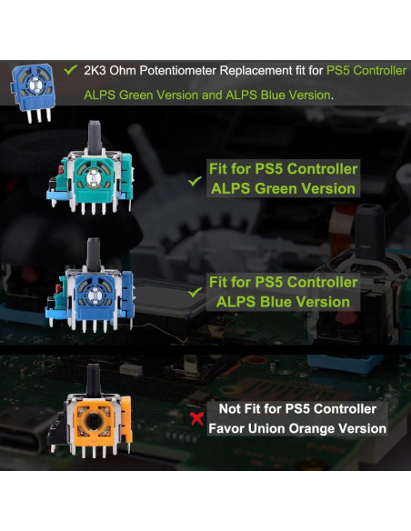 20 Potenciómetros 2K3 Ohm IKPEK para Controlador PS5