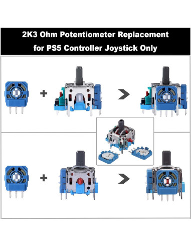 20 Potenciómetros 2K3 Ohm IKPEK para Controlador PS5