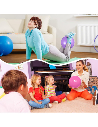 Pelotas de Ejercicio Aoriher 10 Piezas 25 cm PVC Rosa Púrpura