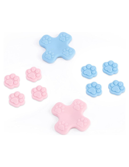 Juego de Tapas de Botones GeekShare para Switch - Rosa y Azul