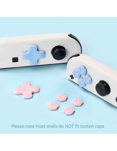 Juego de Tapas de Botones GeekShare para Switch - Rosa y Azul